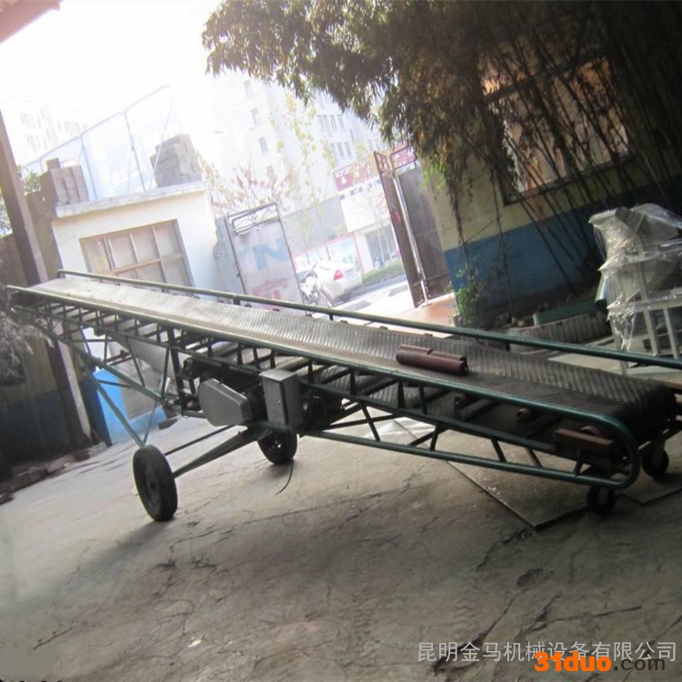 云南电商皮带输送机 快递流水线带式平面输送机 物流分拣皮带输送机 水果蔬菜重型运输机金马机械