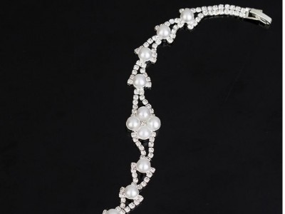 韩国 镶钻珍珠手链 女士首饰 新娘婚庆用品 直销 电商