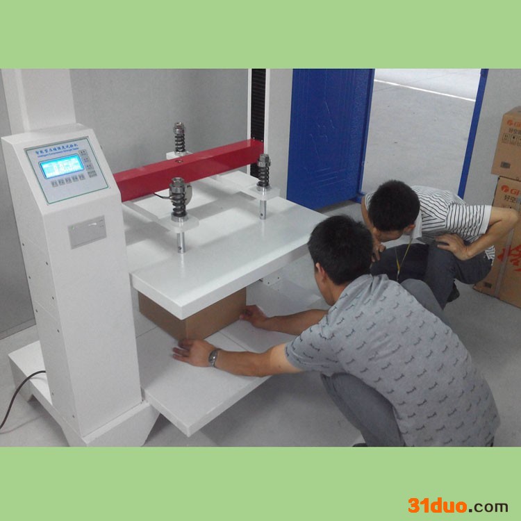 全自动瓦楞包装纸箱抗压机厂家供应 【兰思】LSZ-801电液伺服包装纸箱抗压试验机生产商