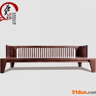 罗汉床榻实木沙发组合 明清仿古现代新中式简约别墅客厅家具定制