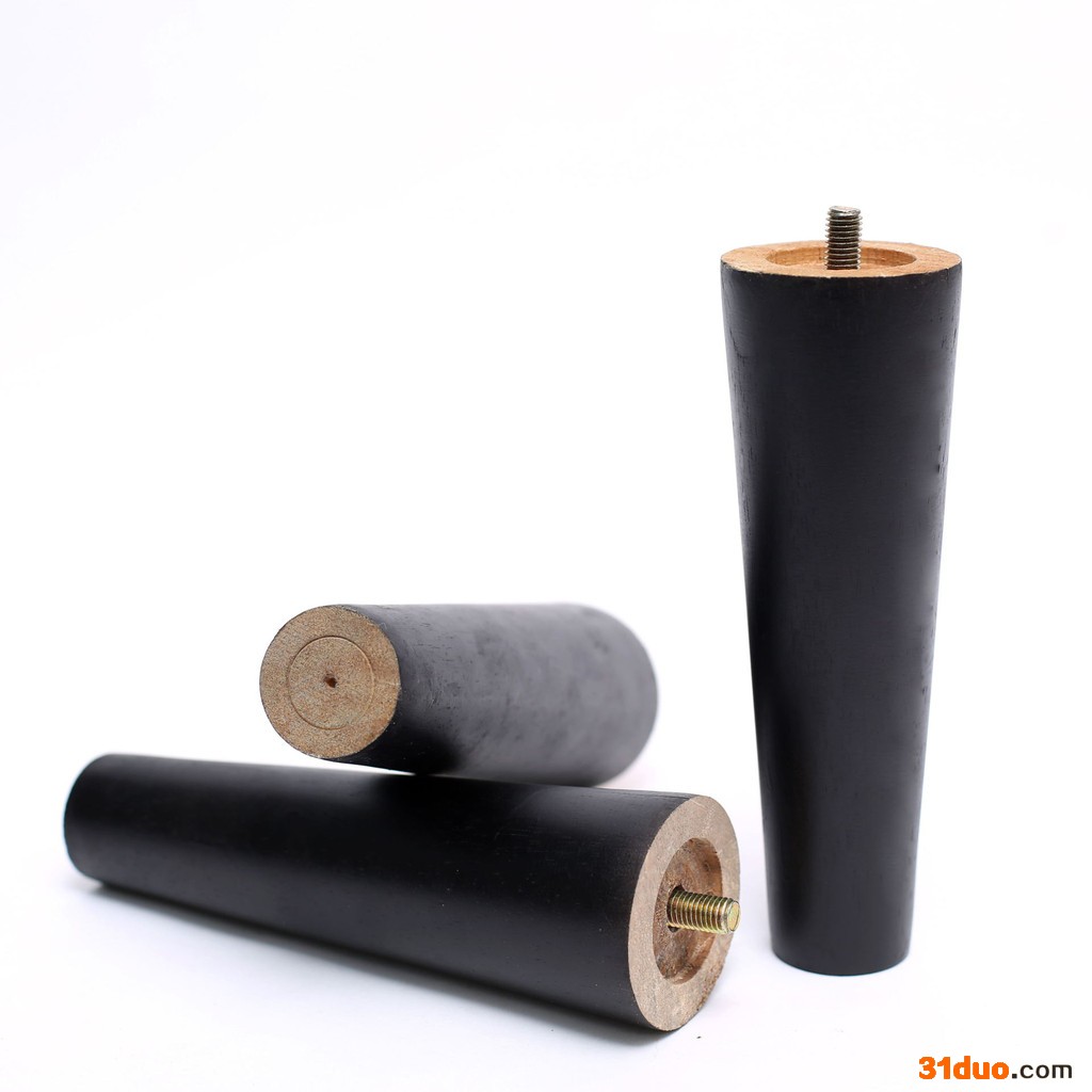 ** 实木简约风沙发木脚 茶几木脚 方形斜柱凳脚 家具木脚