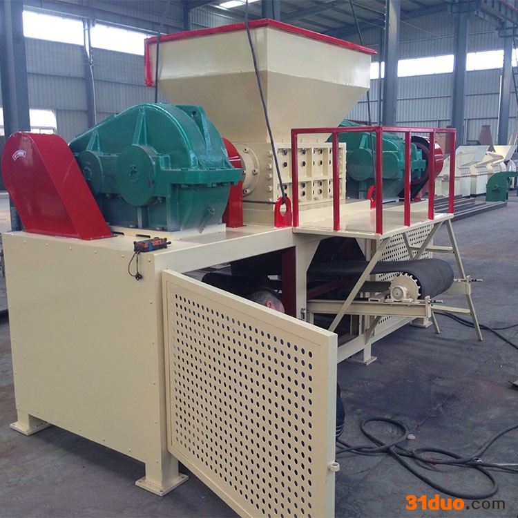 富德1200重型多功能双轴旧家具撕碎机旧家电旧玩具破碎机废铁破碎机废旧铸铝件沙发皮革撕碎设备