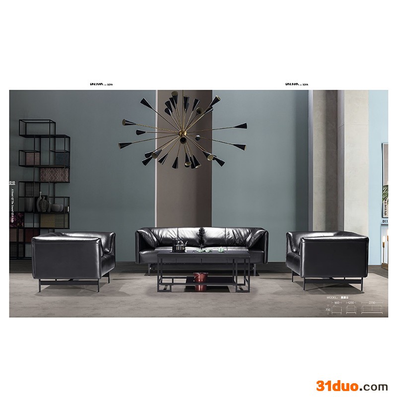 福尧 办公沙发 售楼处接待沙发 前台客户会客接待沙发 现代风格