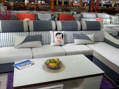 新款布艺沙发 现代简约客厅家具组合  可拆洗转角大户型布艺沙发**可定制
