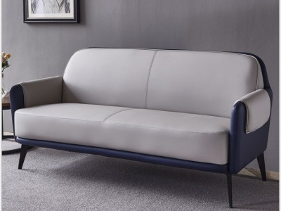 简约欧式皮沙发复古工业风客厅办公室会所酒店别墅做旧沙发组合