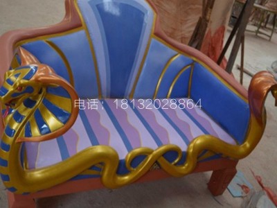 玻璃钢欧式沙发雕塑 公园座椅雕塑