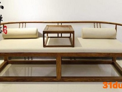 实木沙发组合明清古典原木罗汉床新现代茶楼会所客厅中式禅意家具