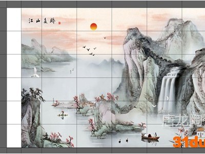 定制客厅背景墙画 沙发背景墙瓷砖画定做