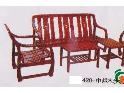 实木沙发 小五件套沙发 实木 办公用沙发 中邦木沙发