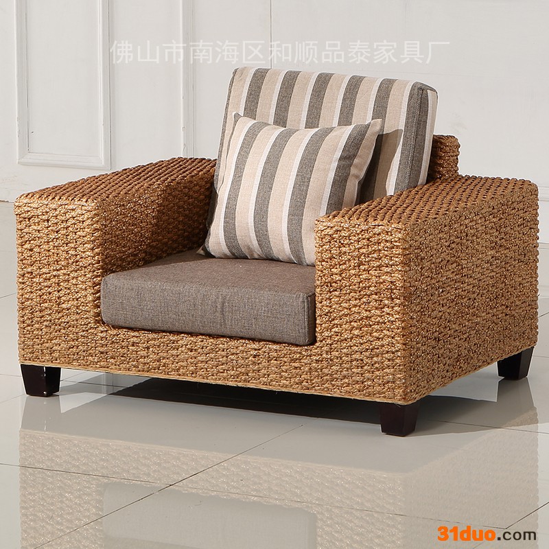 中国 藤家具 餐沙发 时尚藤餐沙发 海草沙发 沙发组合yl1006