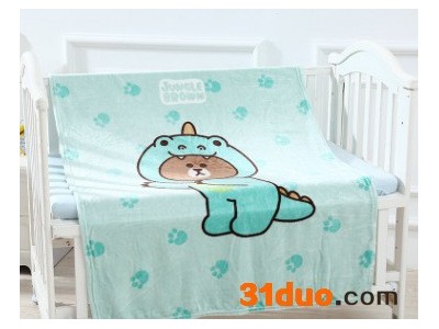 促销活动卡通儿童毛毯办公室午睡沙发毯幼儿园礼品卡通法兰绒毯子