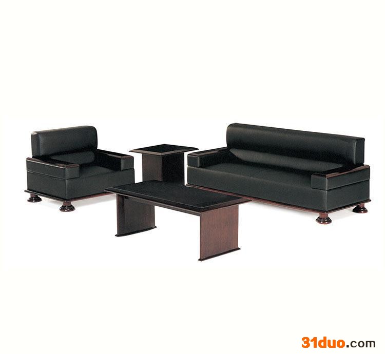 办公沙发茶几组合 商务洽谈沙发 公司接待会客沙发 真皮沙发