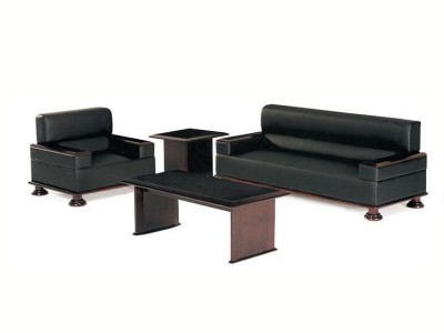 办公沙发茶几组合 商务洽谈沙发 公司接待会客沙发 真皮沙发