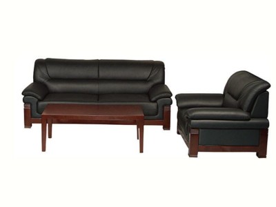 简约商务沙发茶几组合 皮质办公室沙发 接待沙发 直销