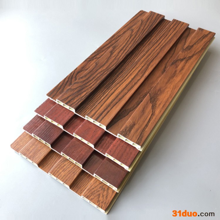 隆博 实木格栅电视沙发背景墙生态木墙板高槽长城板护墙板