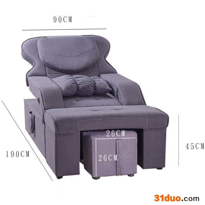 蔓鲁寇 足浴沙发电动足疗沙发床美甲泡脚采耳洗脚按摩椅足浴沙发躺椅美容修脚沙发