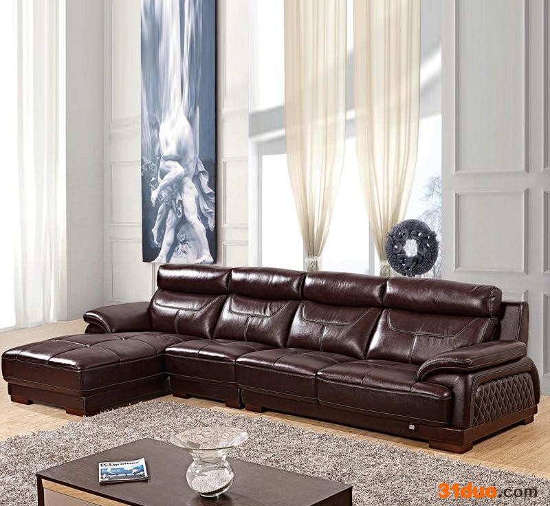 欧式沙发 组合皮质沙发 组合沙发 别墅沙发 客厅家具 S-0