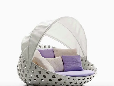 康福特户外躺床 户外圆床厂 藤编躺椅躺床直批 沙滩躺床 泳池躺床泳池圆床 会所户外休闲户外躺椅 休息沙发床定制