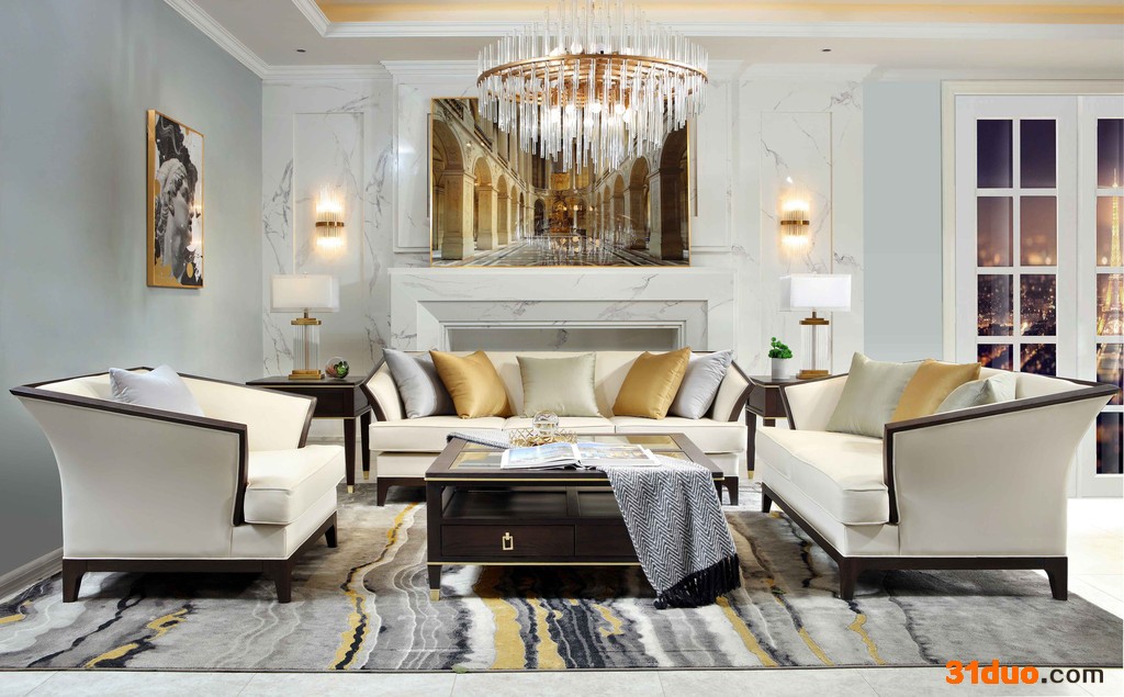 班诗特 轻奢 家具 红橡木 真皮 沙发 BV-2摩登沙发