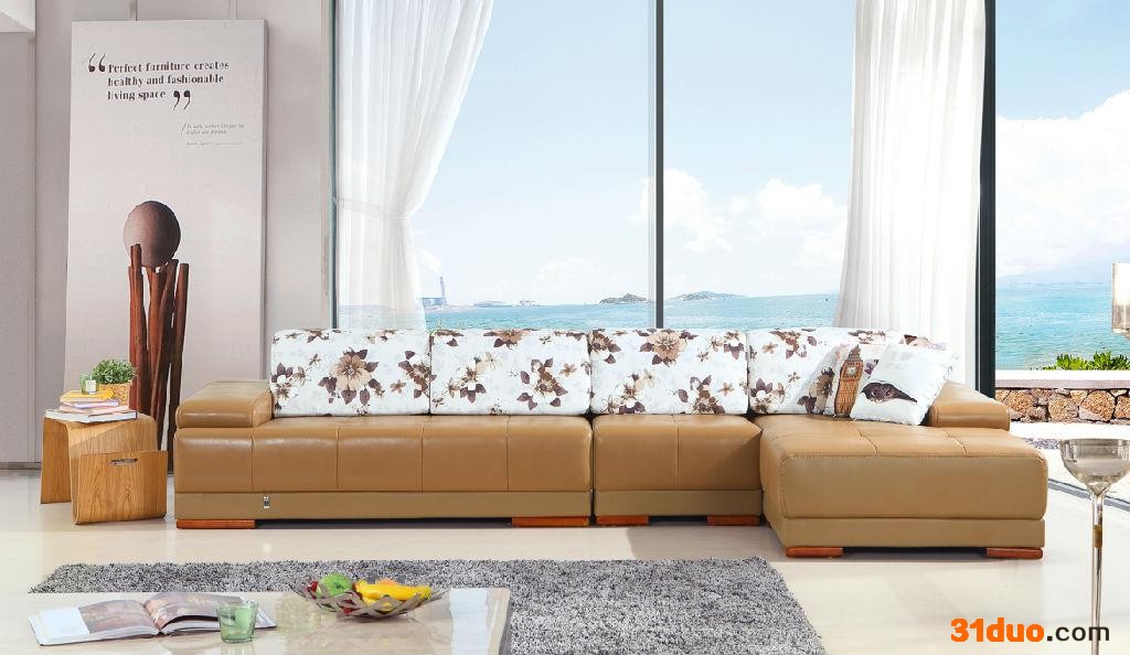 供应佛山沙发,转角真皮沙发，现代沙发