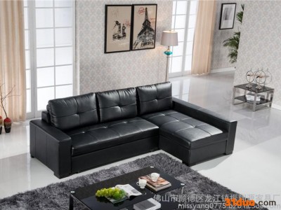 L转角皮沙发  现代时尚简约沙发  中厚皮沙发床