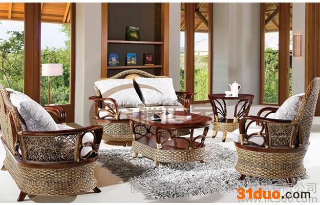 供应佛山藤沙发组合 酒店藤沙发批发 客厅藤沙发厂家 定制藤沙发