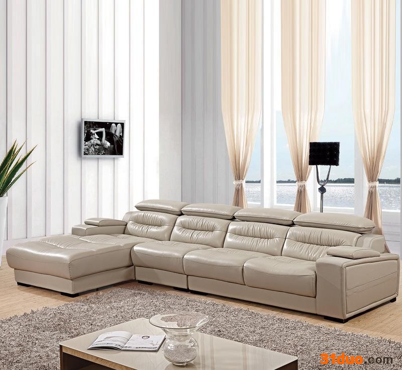 现代简约沙发 组合皮质沙发 组合沙发 别墅沙发 客厅家具S-
