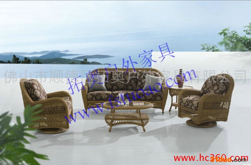 供应拓奥A44编藤沙发/圆藤沙发/多人位沙发/户外家具/藤制沙发