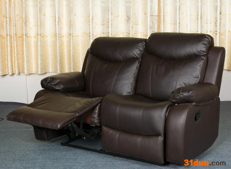 欧式皮制可躺功能沙发 小户型双人沙发 外贸原单客厅懒人沙发定制