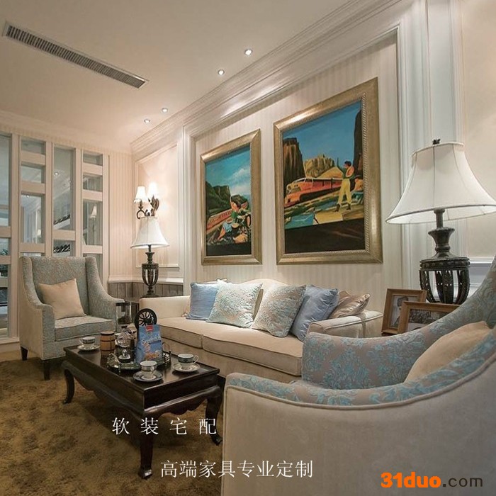 定制\n            新古典后现代沙发/欧式沙发/样