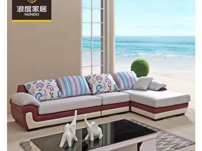 浪度家居  皮布艺沙发客厅组合沙发小户型沙发布艺沙发