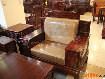 红酸枝沙发 东阳红木家具 博古沙发五件套 红木沙发 明清古典