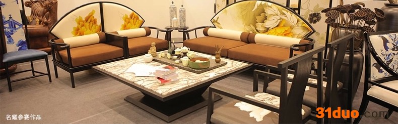 新中式沙发 咖啡厅隔断休闲印花沙发酒店家具 售楼处接待多人沙发 样板间会所酒店客房沙发椅 山水新中式组合沙发