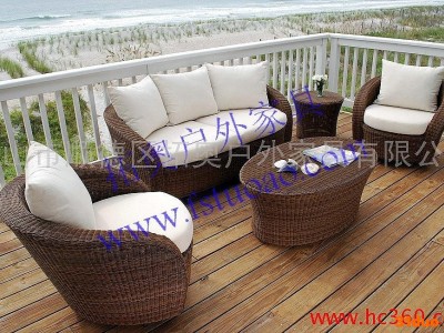供应拓奥A23休闲藤沙发/组合式藤沙发/户外沙发/酒店家具/酒店沙发