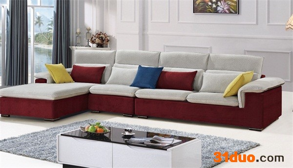 广西组合沙发  酷可斯转角布艺沙发 组合沙发批发价格