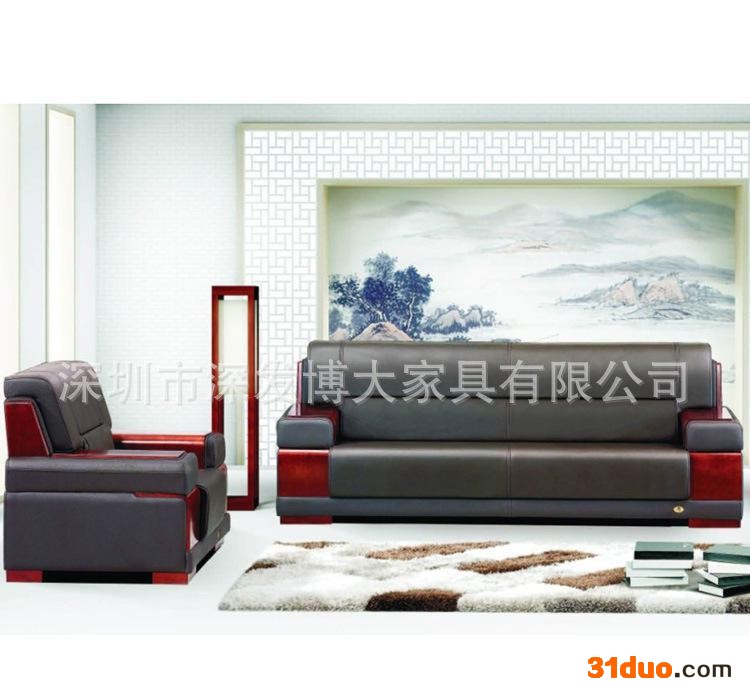头层牛皮沙发，办公沙发家具厂，直销办公沙发 质量保证