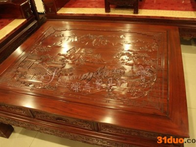 红木沙发/非洲酸枝木锦上添花面雕11件套沙发/实木沙发/组合