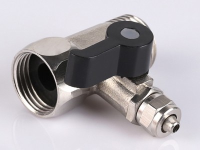 批发一体式三通阀门水**配件4分转2分连体进水三通球阀