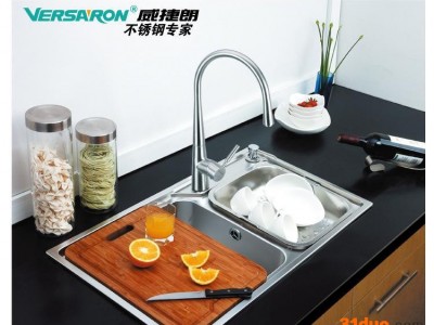 卫浴水槽万向混水**拉丝SUS304不锈钢洗菜盆厨房冷热水**K119