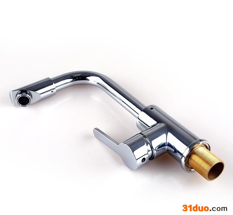 生产 新款360度旋转菜盆** 全铜厨房单孔冷热水**