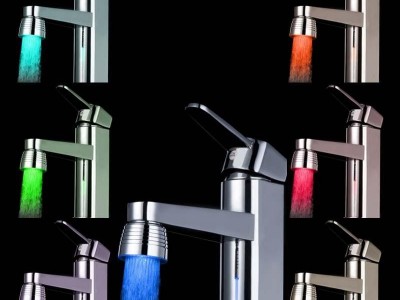 led水** LED Faucet七彩发光变色水**感温变色**灯SDF-A10