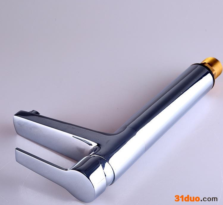 **双联式四方单孔面盆水** 全铜单孔脸盆**