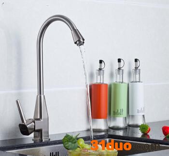 启阳卫浴 QY-4022全铜水**厨房**菜盆** 冷热 拉丝水槽**