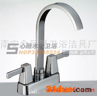 供应心随水动8264方形双孔水** 面盆**