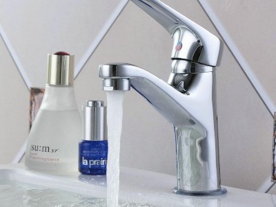 加工定制 浴室柜脸盆冷热双用水** 铜蛇头单孔面盆**