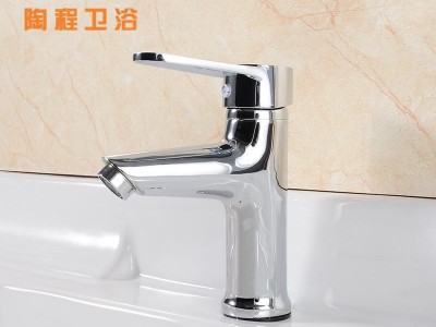 陶程卫浴面盆**卫浴洁具水**脸盆** 全铜明珠单孔