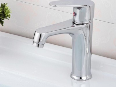 直销 全铜单孔单把面盆水** 洗脸盆** 冷热水混水