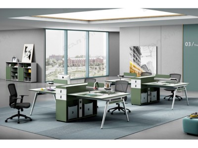 福尧 职员办公桌椅 办公桌厂家 定制办公家具 时尚纯实木办公家具