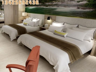 铭乐家具 星级商务酒店宾馆家具客房公寓民宿全套板式单双人床定制**