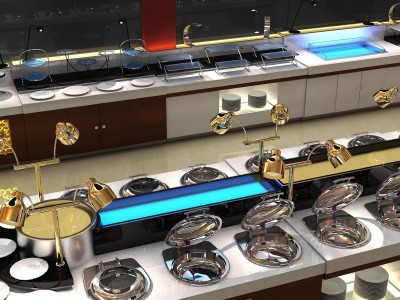 自助餐台设计方案、餐饮家具、自助餐台高度